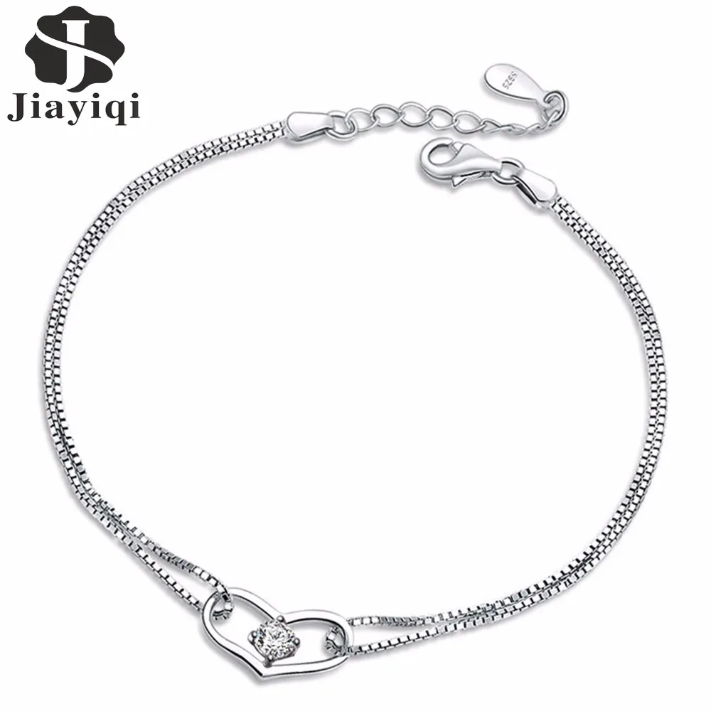 Jiayiqi 2018 Горячее предложение новый серебряный цвет ювелирные изделия Кристалл