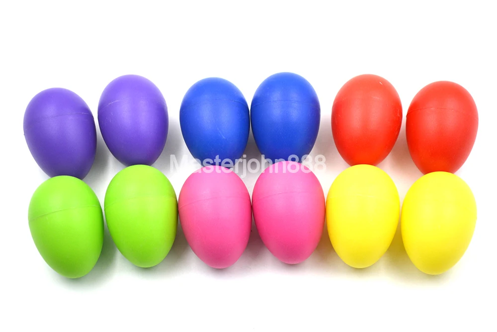

2pcs Colourful Plastic Sound Eggs Shaker Maracas Percussion