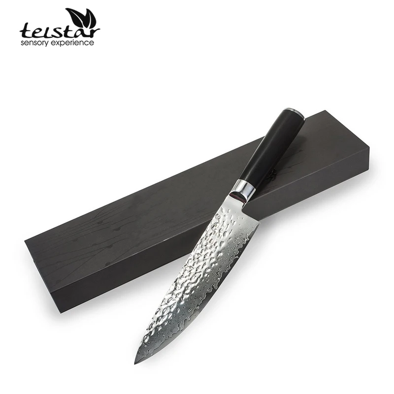 

Chef's Knives vg10 Japanese Damascus Stainless Steel Kitchen Knife Blue Pakkwood Handle Professional Cooking Tools Gift Box