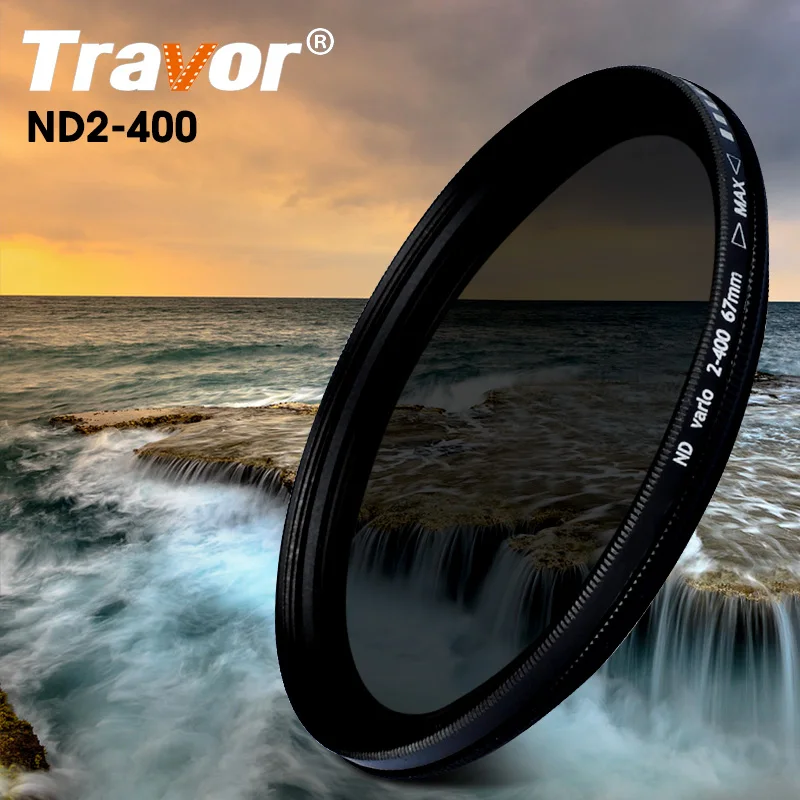 

Travor Camera Filter Adjustable Variable ND Filter Adjustable ND2 To ND400 For Canon Nikon Camera (49 52 55 58 62 67 72 77)MM