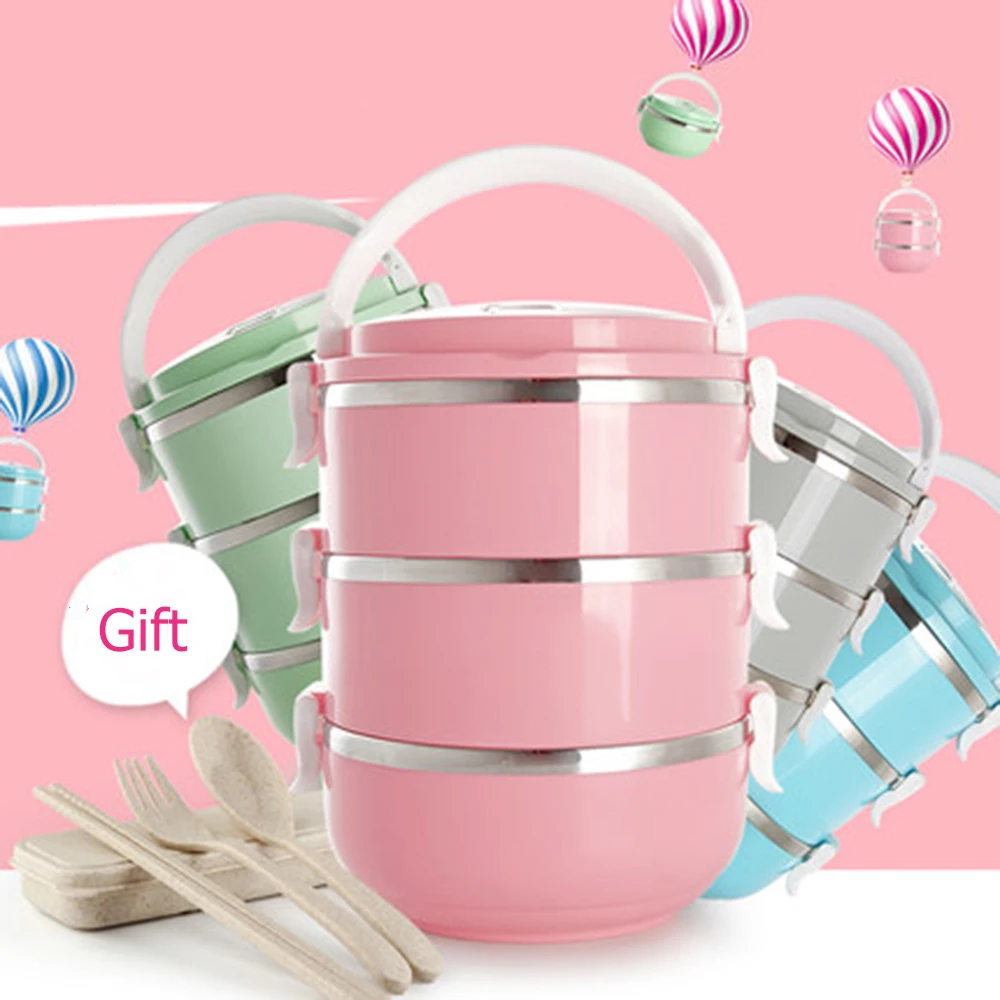 304 Stainless Steel Lunch Box Food Thermo Lunch box for Kids Thermal Lunch Box Bento Japanese