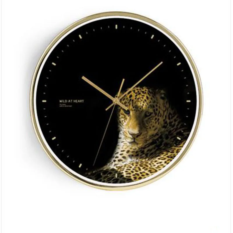 Роскошные Современные художественные настенные часы Креативная кухня 3d Скандинавский дизайн гостиная спальня черные бесшумные настенные часы домашний декор C5T24 - Цвет: Wild