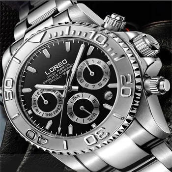 

LOREO Fashion Watch Men Watch Luxury Design Stainless Steel Automatic Mechanical Wrist Watches Dropshipping erkek kol saati