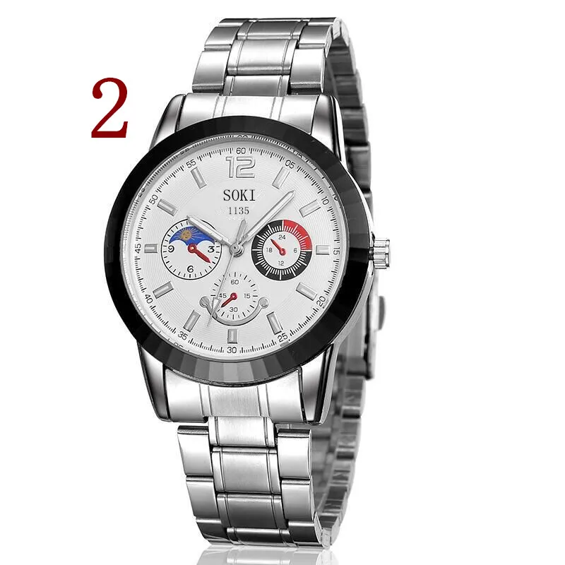 

zou's men New Fashion Watch Stainless Steel Unisex Concise Casual Luxury Business Wristwatch2