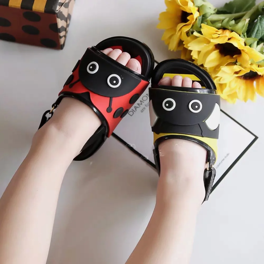 

Mini Melissa 2019 New Original Girl Jelly Sandals Kids Sandals Children Beach Shoes Non-slip Toddler Shoes 14.5-18.5CM