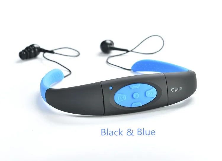 Askmeer IPX8 Waterproof 8GB Underwater Sport MP3 Music Player Neckband Stereo Earphone Audio Headset with FM for Diving Swimming (22)