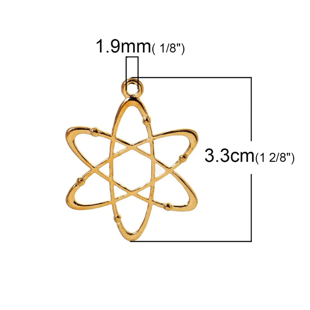 DoreenBeads сплав на основе цинка Atom Chemistry подвеска в научном стиле серебристый цвет