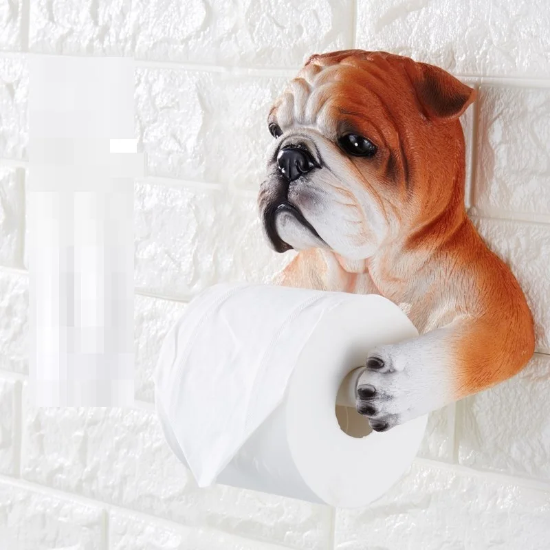 

Bear Cat Dog Toilet Paper Holder Toilet Hygiene Resin Tray Free Punch Hand Tissue Box Towel Holder Reel Spool Device R420