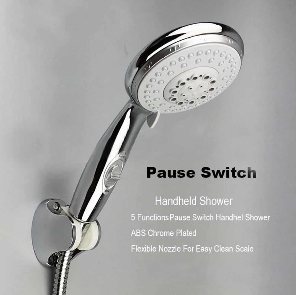 Wasourlf Большой 5 отрегулировать многофункциональный с ручной переключатель Душ сопла главы Душ аксессуары для ванной комнаты