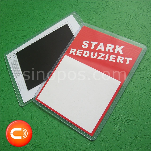 vinyl pouch with magnet backing magnetic sign holder a3 a4 a5 a6 negative sheet protectors