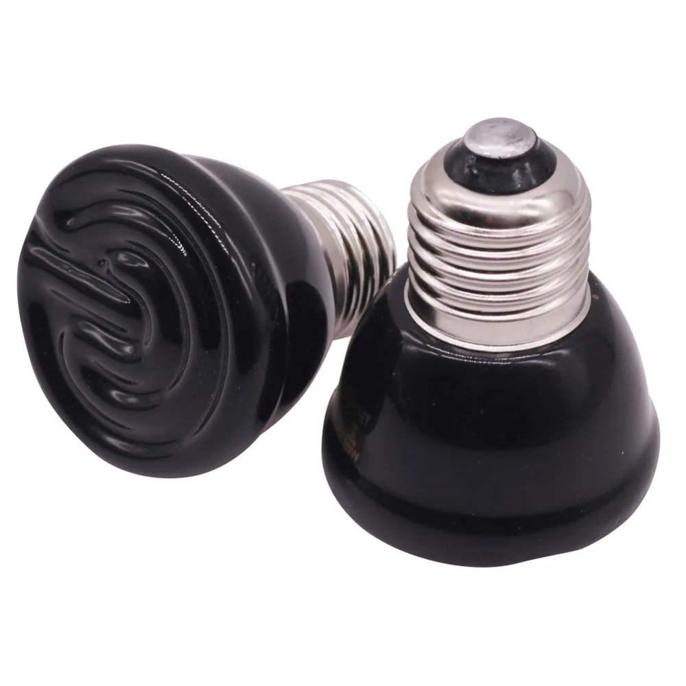 

1 Pcs E27 80/60/40 /20W Infrared emission Ceramics Warm Lnsulation Lamp Reptiles Crawling Pets Cooler Box Ceramic Lamp No Light