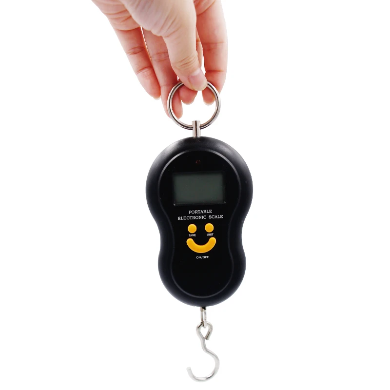 Электронные подвесные весы Smile face для рыбалки вес 50 кг * 10 г с подсветкой|pocket