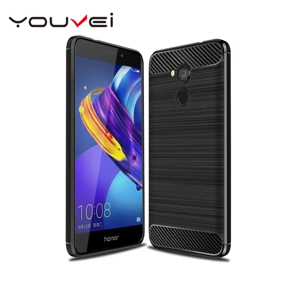 

For Huawei Honor 6C Pro Carbon Fiber Texture Case Soft TPU ShockProof Cover Case For Huawei Honor 6C Pro / Honor V9 Play