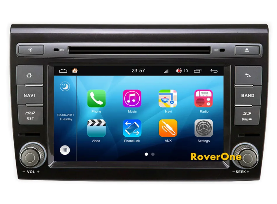 Perfect RoverOne S200 Android 8.0 Car Multimedia Player For Fiat Bravo Autoradio DVD Radio Stereo GPS Navigation Sat Navi Bluetooth 2