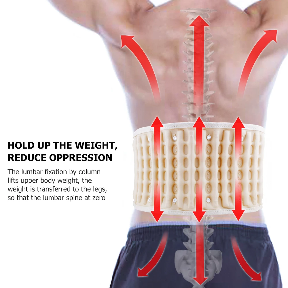 Поясничная поддержка, регулируемые ремни, ортопедическая стелька для спины, дизайн, облегчение боли в нижней части спины, декомпрессионный массажный пояс для спины