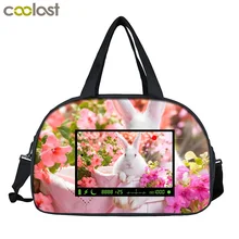 Большие женские и мужские дорожные сумки Собака Скейтборд сумка для ручной клади животные шимпанзе вещевой сумки Weenkend дамская сумочка для костюма