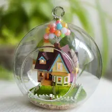Сборка DIY мини кукольный домик деревянный зданий Летающий дом Романтика для подарок на день рождения