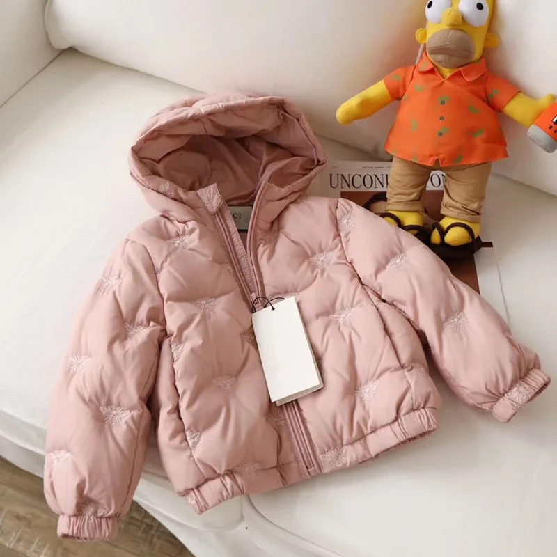 

in stock 2018 brand girls down jackets hooded duck down clothes for child girls autumn winter warm down coat outwear clothes