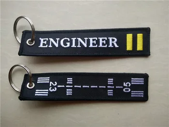 

Engineer 2 Bars 23 05 Runway Fabic Embroidery Keychain Key Ring