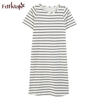 

Fdfklak Women's Nightgowns Short Sleeve Sleep Dress Night Lingerie Cotton Womens Summer Clothing Nightgown Big Sizes M-XXL Q886