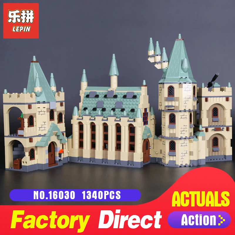 

New 1340Pcs Lepin 16030 Movie Series The Hogwarts castle Set Model Building Block Set Compatible with 4842 Kids Toy Model LegoIN