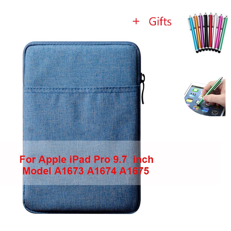 For iPad pro9.7 Чехол-сумка для планшета для i Pad Pro 10,5 A1701 A1709 для i Pad Pro 9,7 дюймов модель A1673 A1674 A1675 чехол из закаленного стекла+ бесплатно - Цвет: For iPad pro9.7