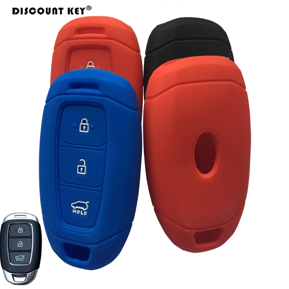 Silicone Car Key Cover For Hyundai i30 Ix35 Solaris Azera Elantra