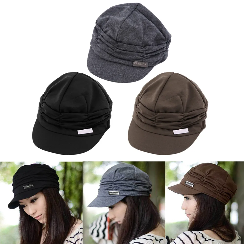 

Korean Version Spring and Winter Gorro Cap Lady's Fashion Drape Delicate Women Hats 3 Solid Color High Quality Free Shipping Hot