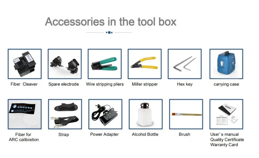 (Лучший продавец) Сращивание машина AI-7S, Сплайсер с волоконным кливером и зачистки и комплект для склеивания