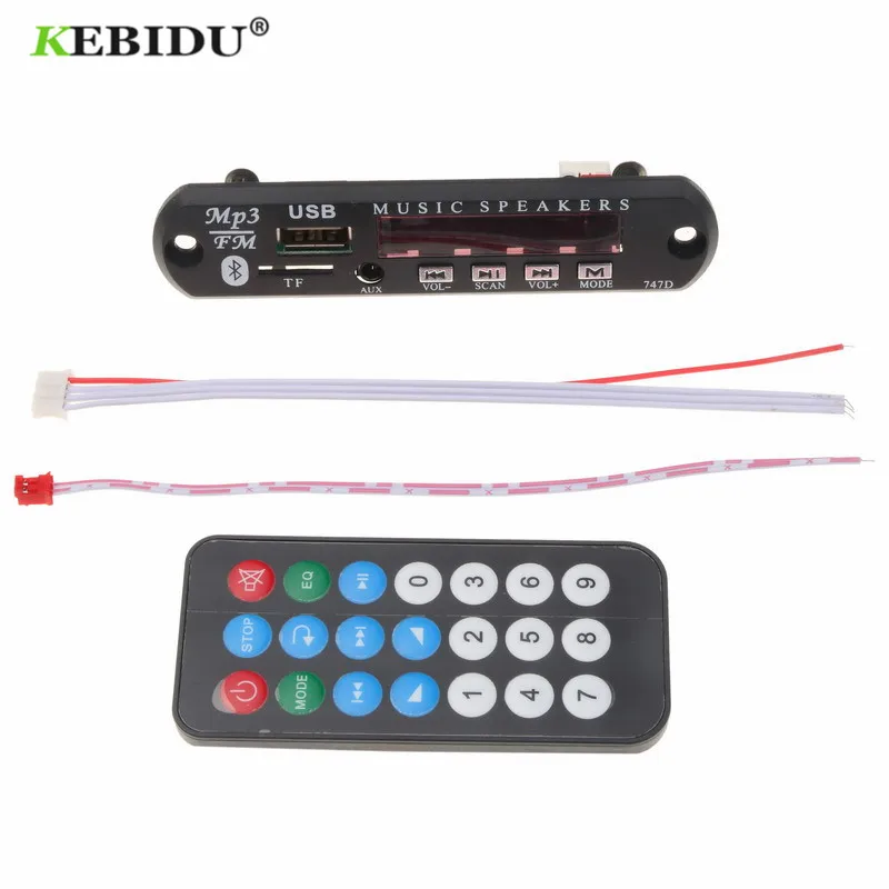 KEBIDU 12 в беспроводной Bluetooth MP3 WMA декодер доска аудио модуль Плата USB TF радио Автомобильный mp3 плеер с пультом дистанционного управления