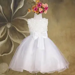 Новое поступление, летнее платье принцессы с цветочным рисунком для девочек, кружевное платье Вечерние-пачка с розами для свадьбы, дня