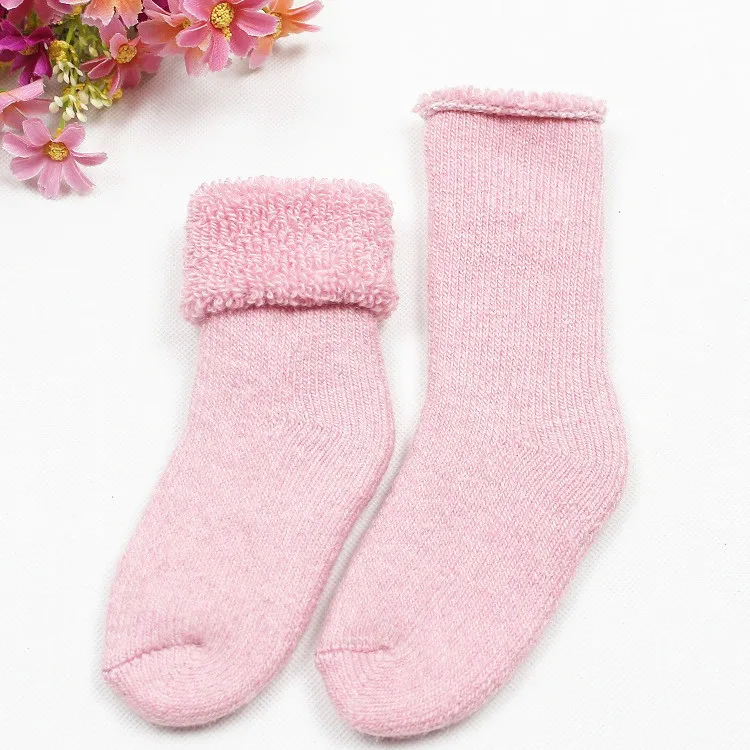 Детские носки зимние детские милые толстые шерстяные носки хлопковые гетры для малышей, аксессуары, короткие носки для мальчиков и девочек брендовые От 0 до 6 лет