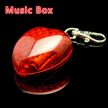 

Mini key ring music box Creative heart-shaped music box Sky City birthday gift for his girlfriend holiday gifts