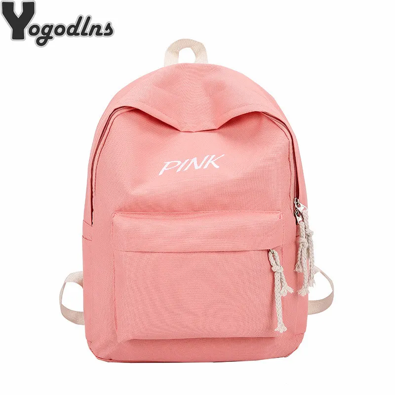 

Fashion Canvas Backpack Women solid Large Capacity Shoulder bag Student School Bag for Teenagers Travel Rucksack casual knapsack