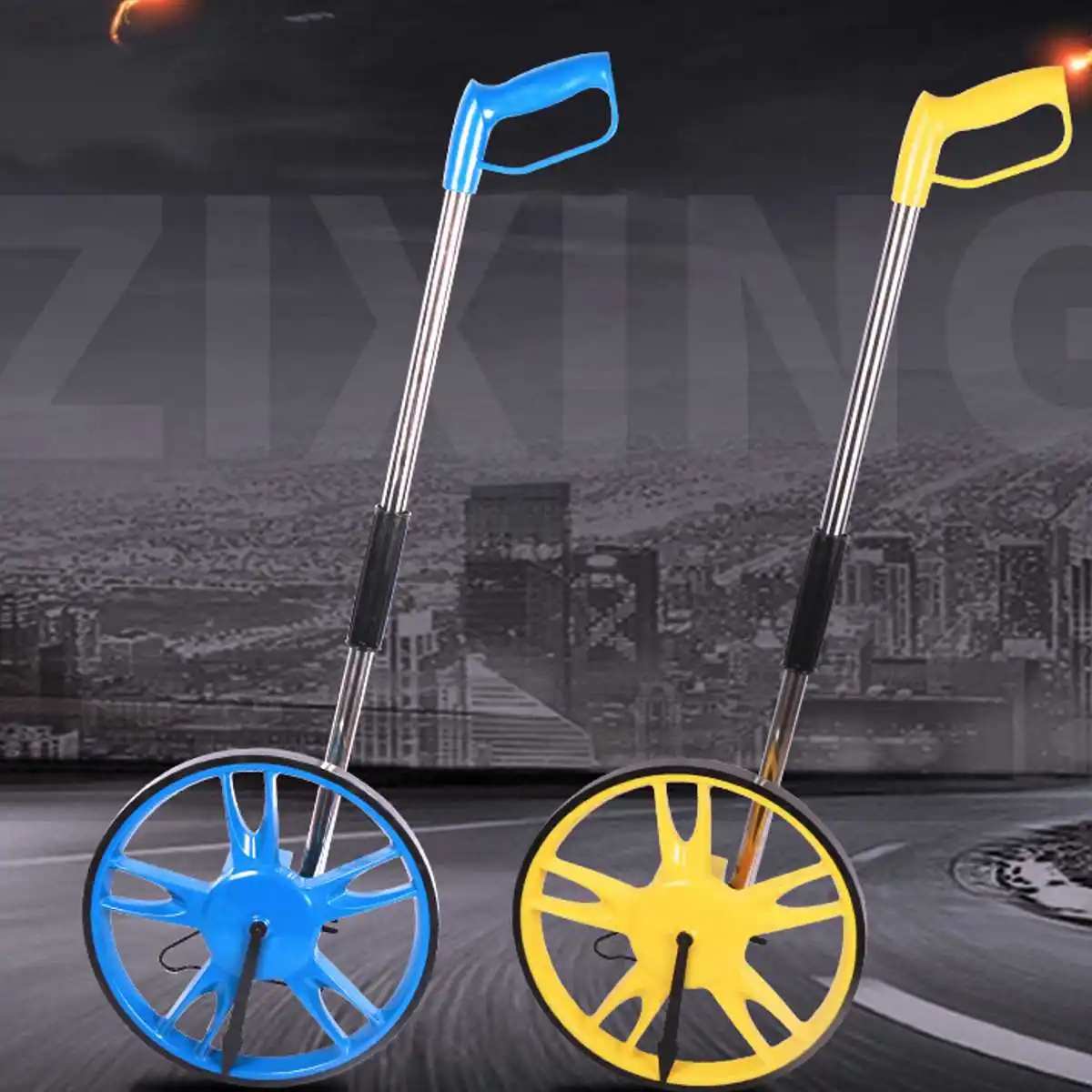 9999.9M Distance Measuring Wheel Count Digital Distance Meter Major Extensible Walking Major / Road Measure Distance Tool