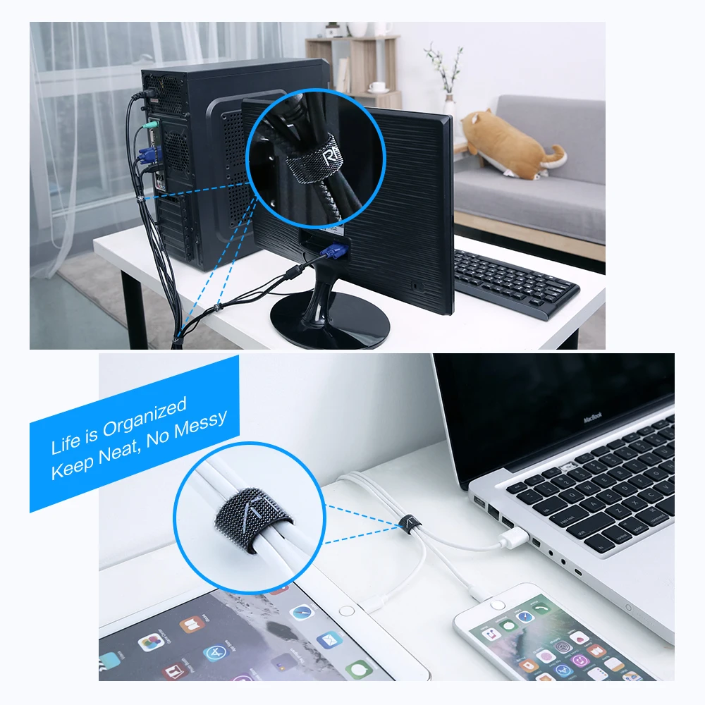 RAXFLY кабель Органайзер провод, usb-кабель Winder для iPhone протектор для кабеля наушников 1 м 3 м 5 м HDMI Мышь линия управление Клип держатель