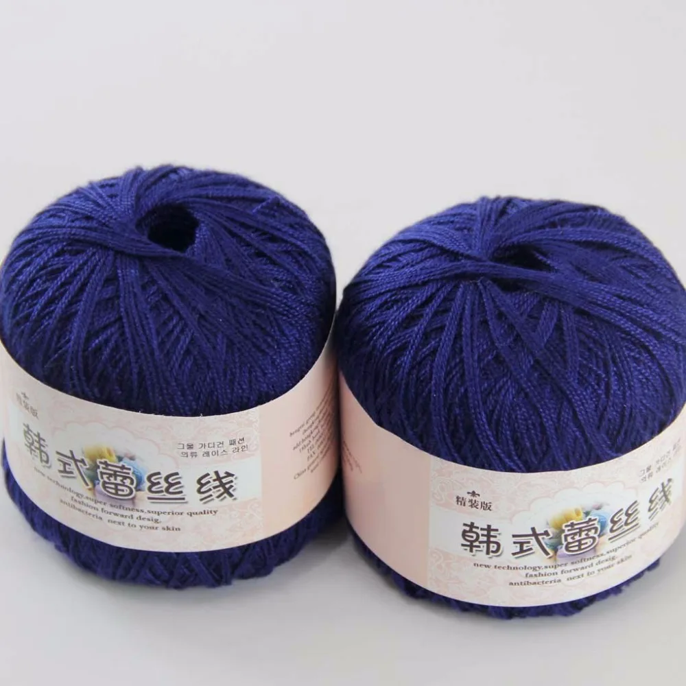 Free shipping 2 BallsX50g High quality soft 100% Cotton Crocheted Yarn ...