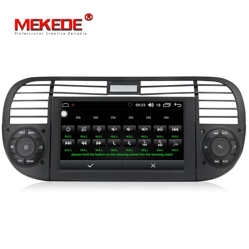 Best New Arrival! Octa core Android8.0 Car stereo head unit navigation GPS DVD player for Fiat 500 2007-2016 Built-in WiFi Adapter BT 4
