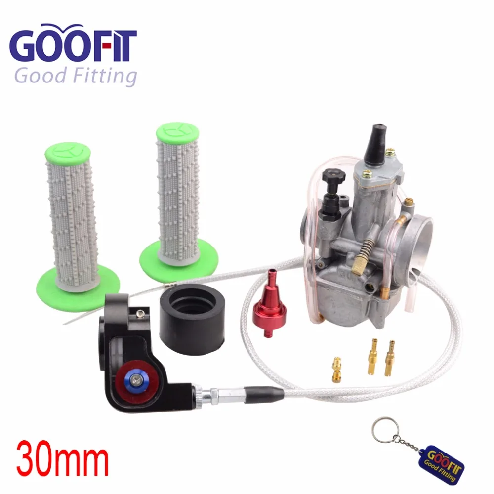 

GOOFIT 30mm Visible Carburetor Twister Cable Handles PWK Tuning Power Jet Acceleration Pump Case 125cc - 150cc ATV Group-146