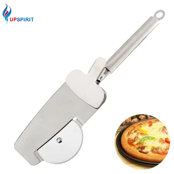 

Upspirit 3 in 1 Stainless Steel Pizza Cutter with Clip Pizza Wheels Roller Cutter Bread Knife Pastry Dough Slicer Kitchen Tools