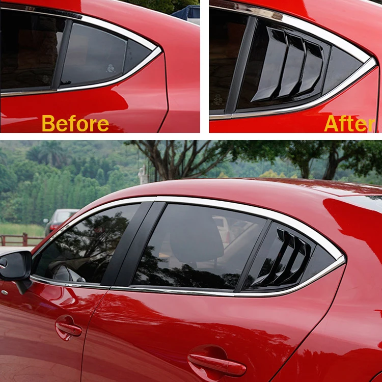 Black Rear C Pillar Door Window Side Louver Vent Sill Cover Trim Black Rear C Pillar Door Window Side Louver Vent Sill Cover Trim Accessories For Mazda 3 Axela 2017 2016 2018 In Body Kits From Automobiles