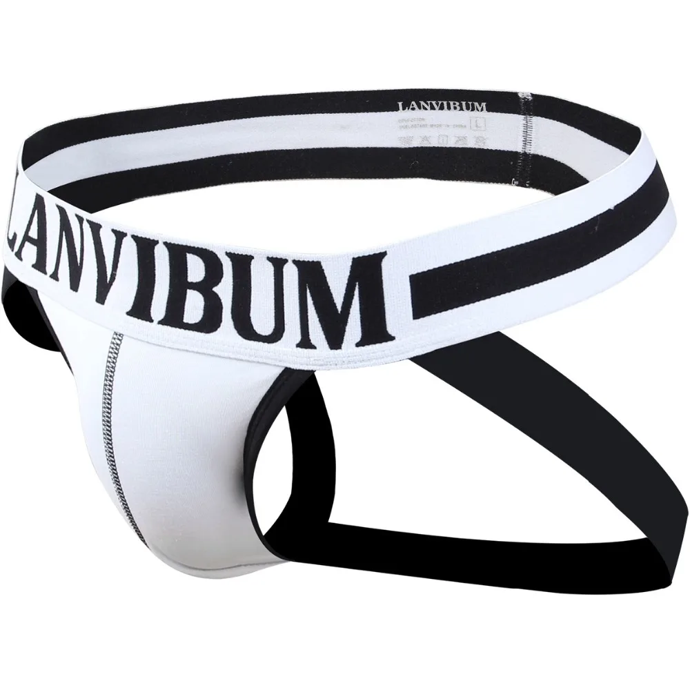 LANVIBUM мужская одежда хлопок Ropa Interior Hombre Jockstrap Гей сексуальное мужское нижнее белье