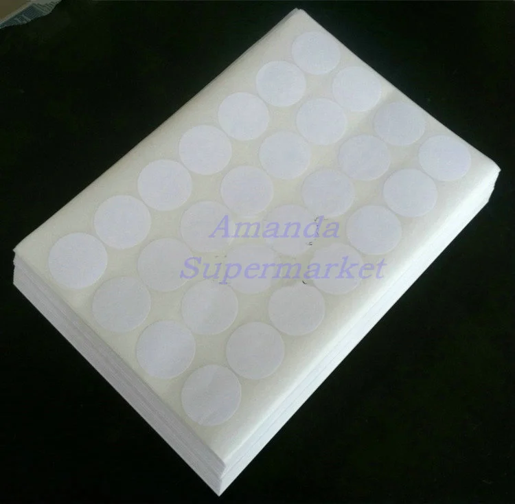 

25 Sheets A4 Self-adhesive Sticker 40 mm x 40mm Round Label Sticker Glossy Surface For Laser Printer Accept Custom Order