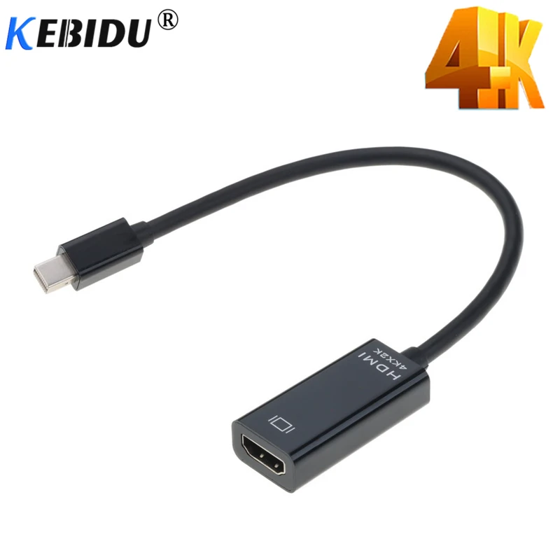 Кабель переходник Kebidu 4K Mini DP в HDMI Папа мама порт дисплея Thunderbolt для Apple Mac Macbook