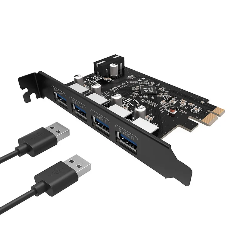 ORICO USB 3,0 PCI-E карта/хост-контроллер карта 4 usb порта VLI800 чипсет Горячая замена Plug& Play PCI Express карта расширения