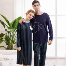 Для мужчин пижамы с длинными рукавами на осень Домашняя одежда тонкий хлопок пижама в полоску Для мужчин Lounge Pajama наборы плюс Размеры 3XL пара пижамы устанавливает