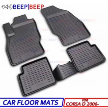 Для Opel Corsa D 2006-автомобильные Затопленные коврики, автомобильные коврики, водонепроницаемые пылезащитные Нескользящие автомобильные стильные украшения интерьера