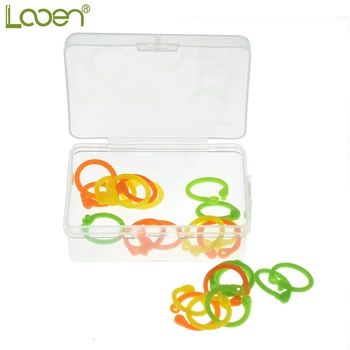 

Looen Brand 24Pcs/set Silicone Stitch Markers With Box Knitting Crochet Locking Markers Crochet Latch Knitting Tools