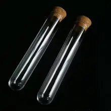 6 шт./лот прозрачная 40x200 мм стеклянная пробирка с круглым дном