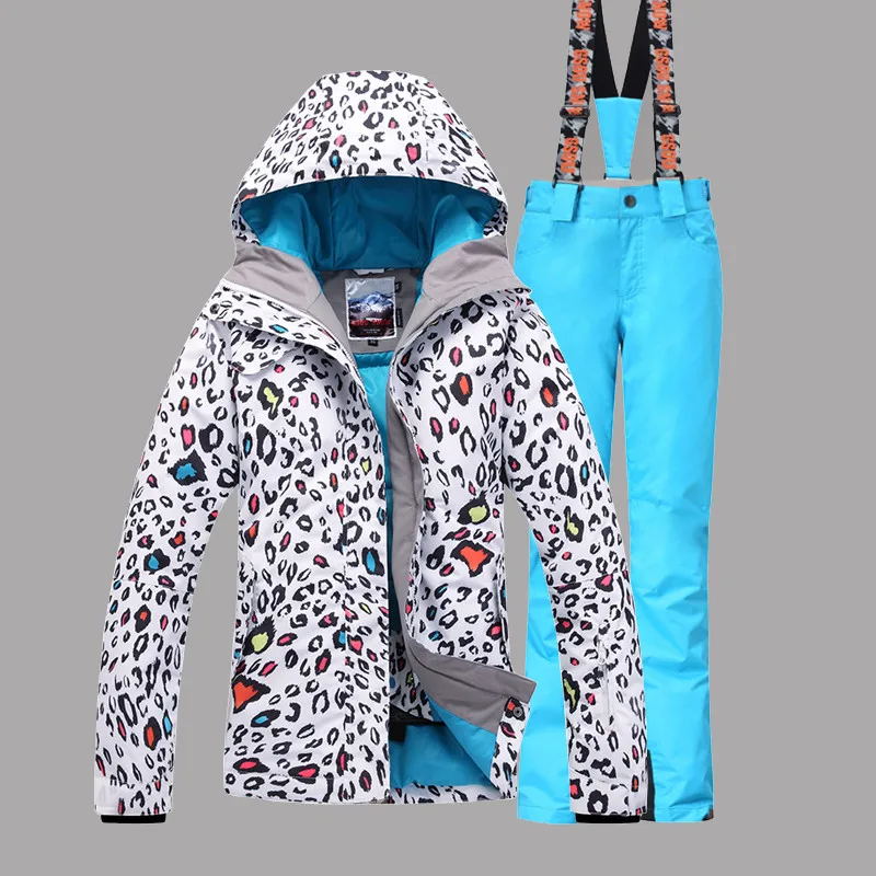 

Women Ski Suit Gsou Snow Windproof Waterproof Outdoor Sport Thicken Thermal Camping Riding Super Warm Jacket+Pants Female Suit